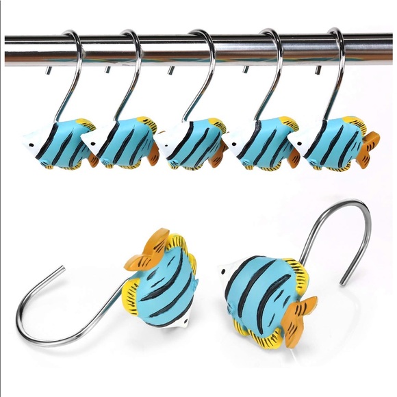 Bath Saletropical Fish Shower Curtain Hooks Poshmark